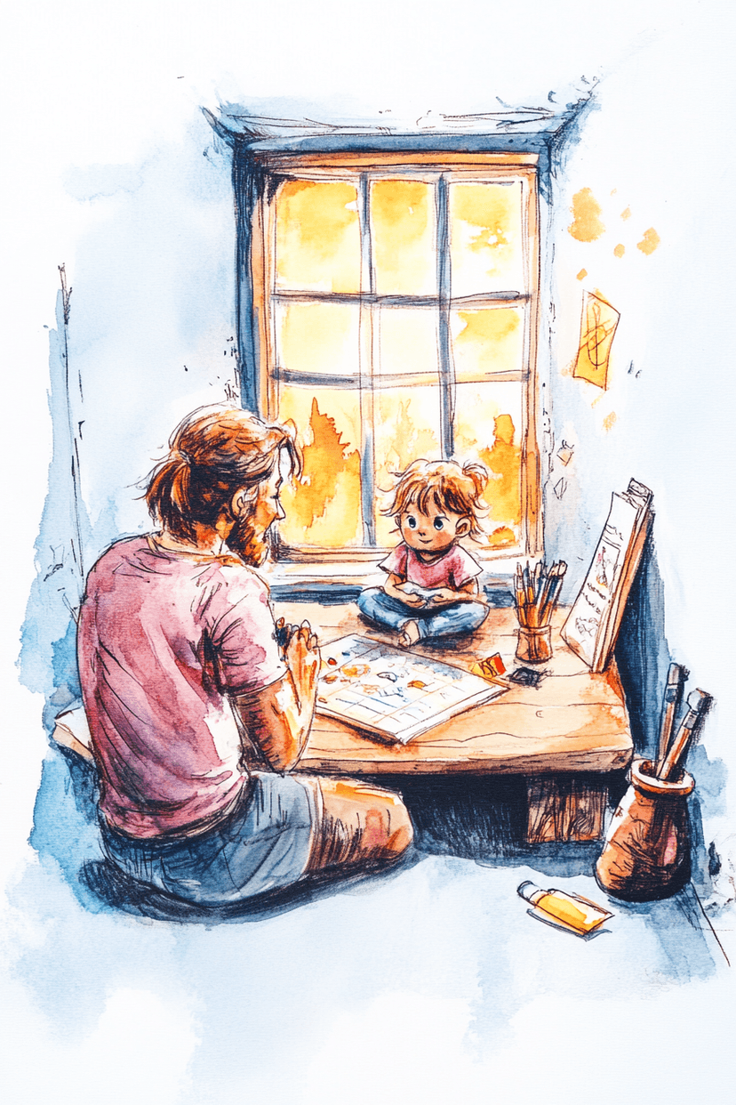 Parent and child using Andraly Stories